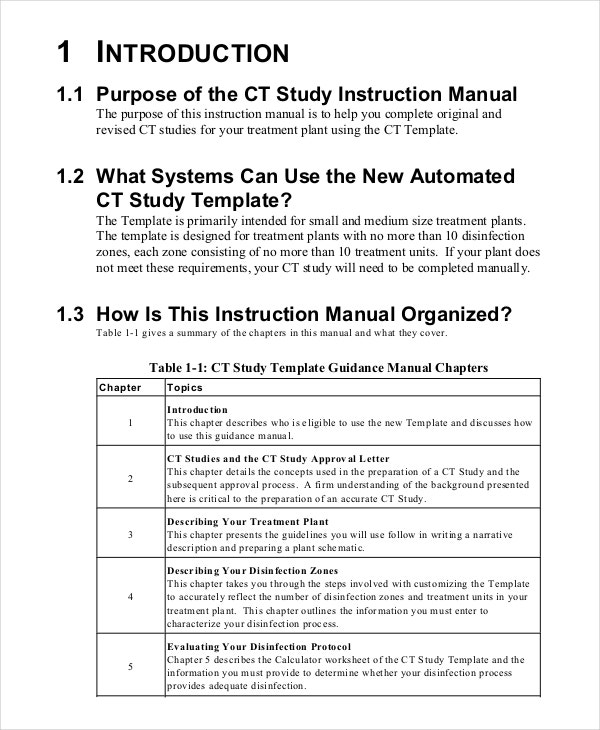 Instruction manual template free download